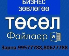Төсөл -Тендер бичнэ зарна